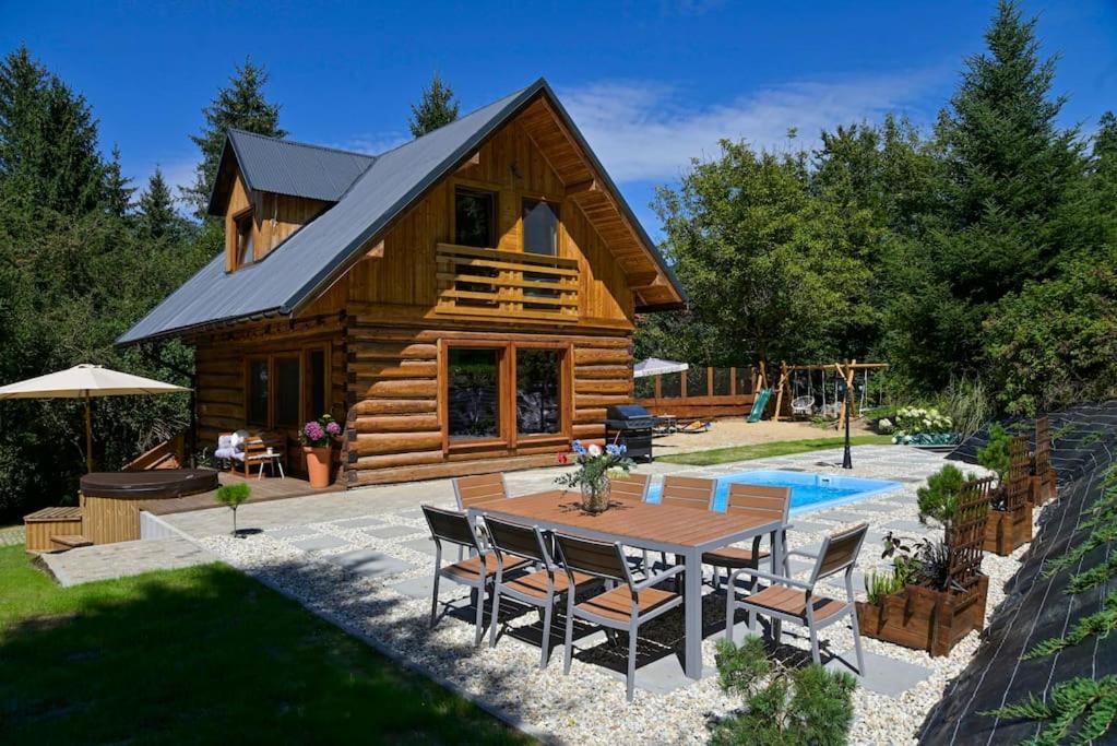 Polana Slowikowa 5 Star- Domek W Gorach Z Jacuzzi, Sauna,Basen,Ogrod Z Lasem, Kominek I Narty Stroza  Buitenkant foto